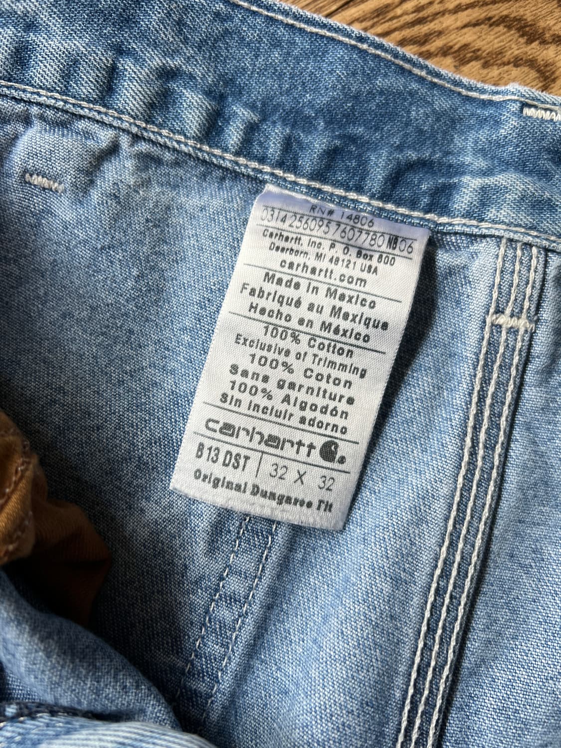 [32]칼하트 USA 빈티지 워싱 싱글니 카펜터 워크 데님 팬츠 상품이미지8
