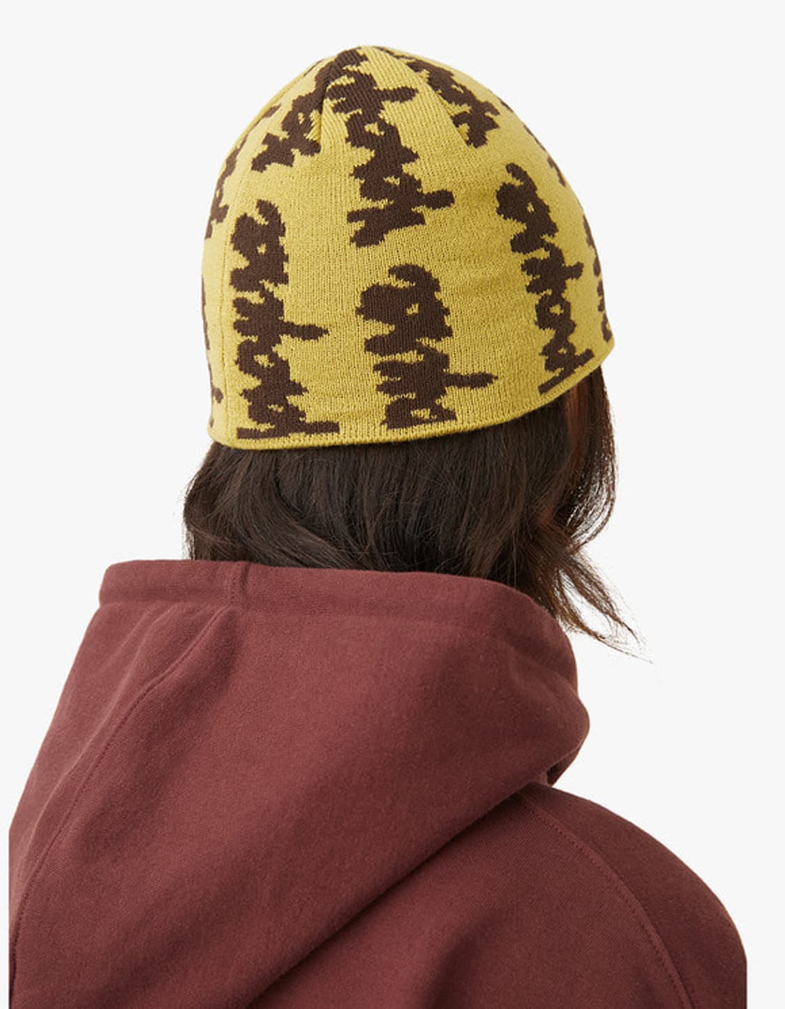 Yeseyesee 예스아이씨 옐로우 브라운 패턴 비니 상품이미지8