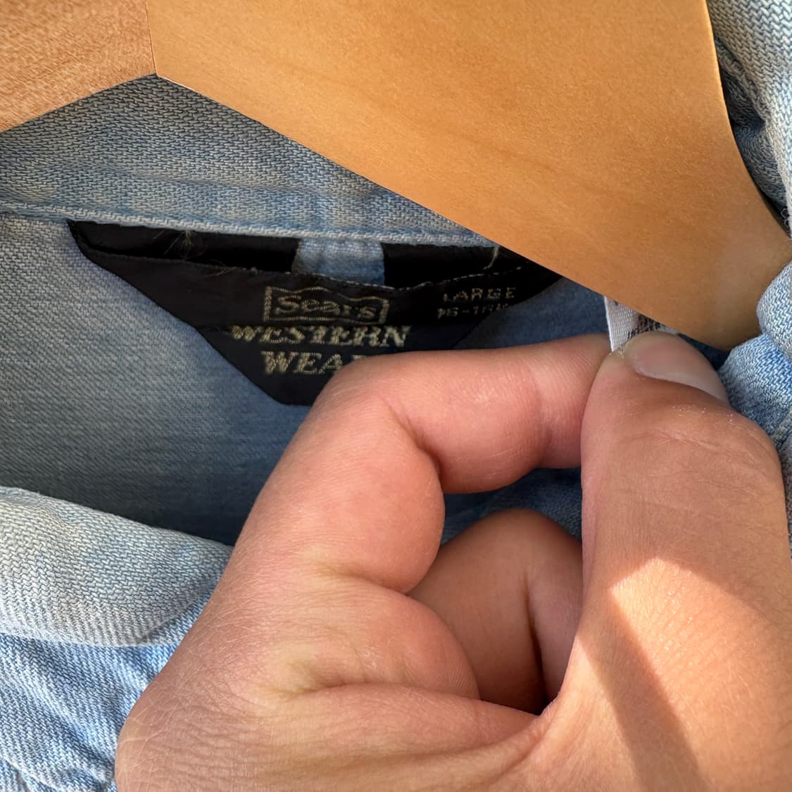 80s Sears 데님 웨스턴셔츠 상품이미지3