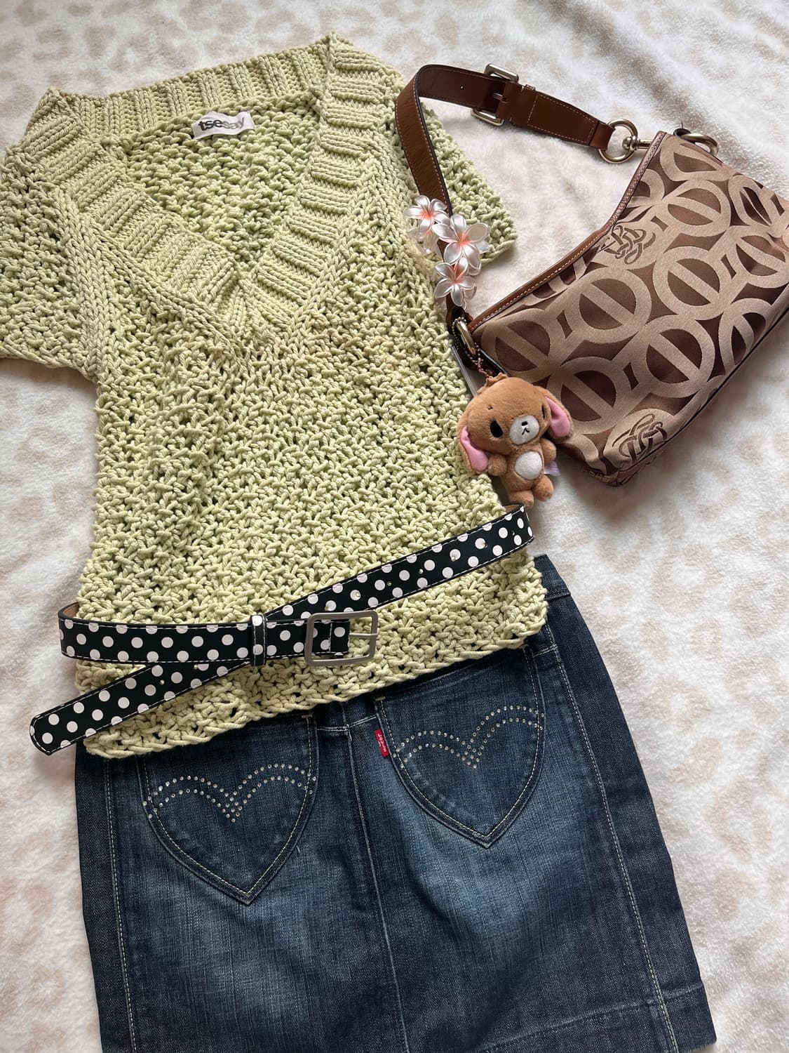 Tsesay Neon knit + LEVI's skirt 상품이미지1