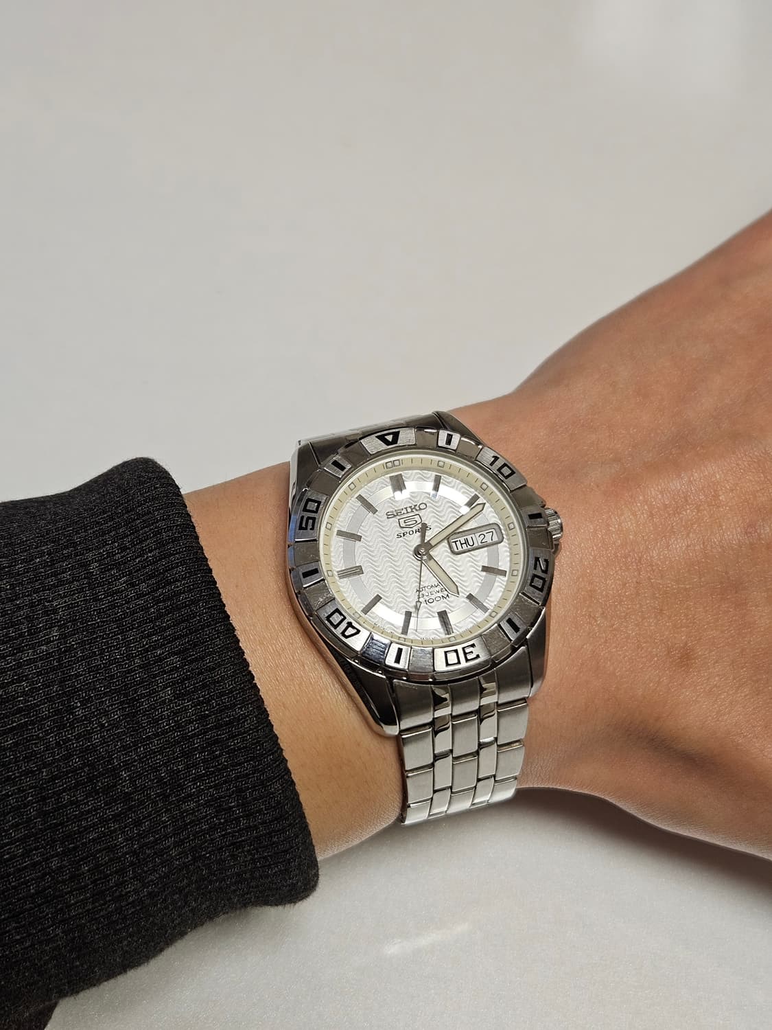 세이코5 스포츠 오토매틱 메탈 시계 상품이미지2