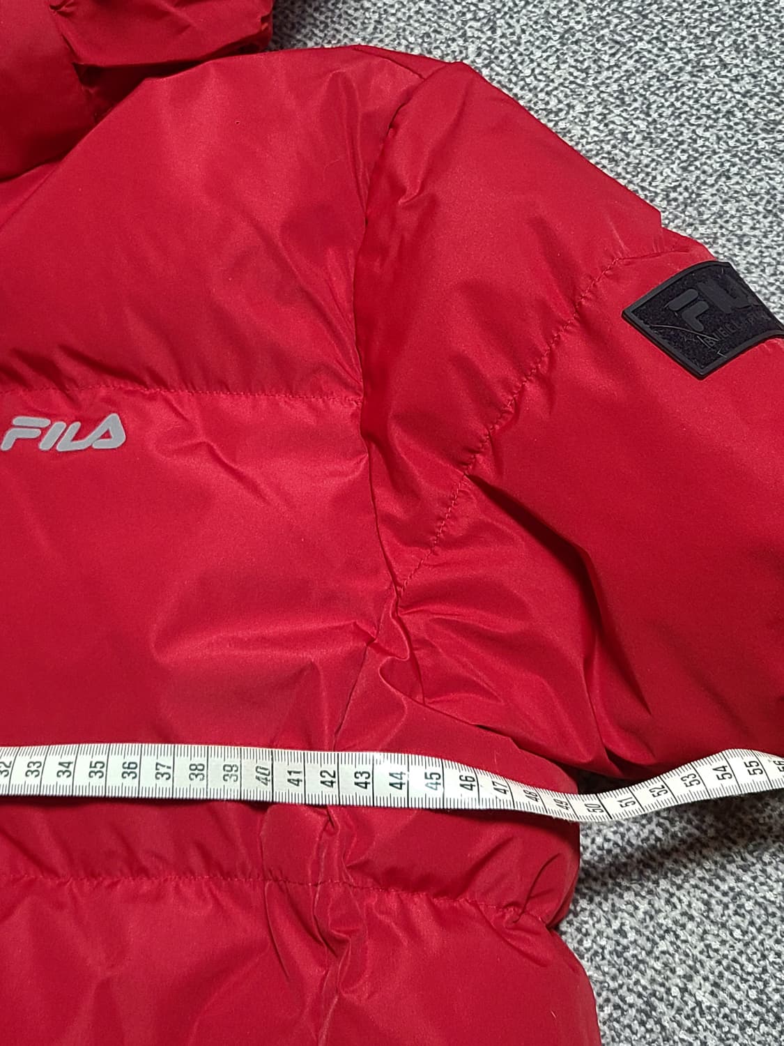 휠라 빨간색  폴리 패딩 90 상품이미지3