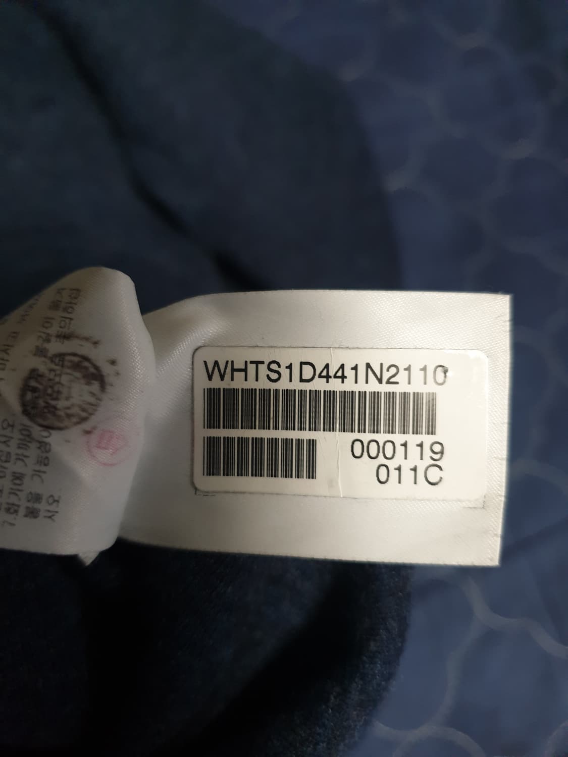 (22s) 헤지스 헨리넥 카라 코튼니트 롱슬리브 네이비 (110) 상품이미지6