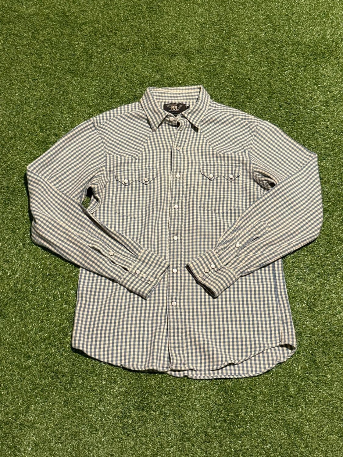RRL 더블알엘 깅엄 체크 웨스턴 셔츠 상품이미지1