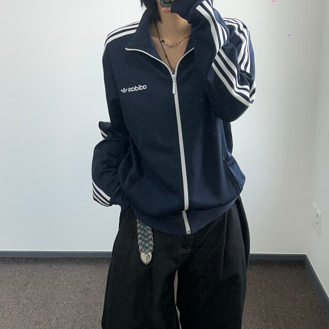 Adidas 스펠아웃로고 네이비 져지 상품이미지2