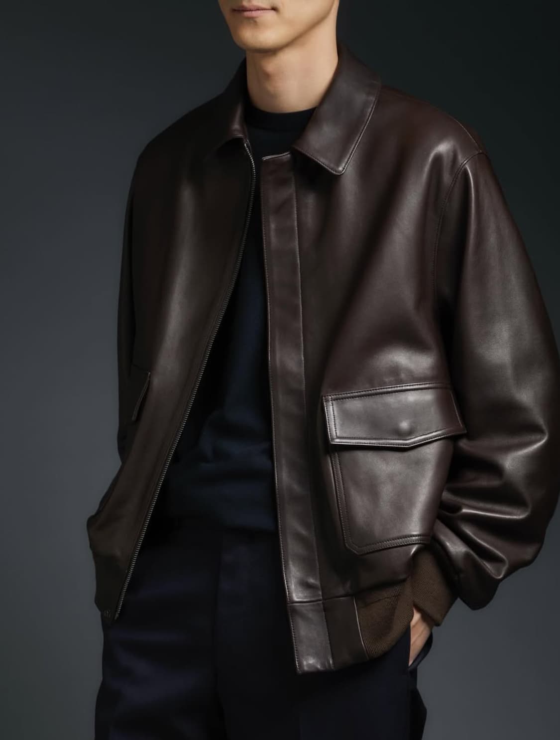 Loeff / A-2 레더자켓 다크브라운 / M 상품이미지1