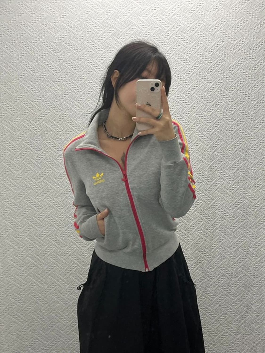 아디다스 파이어 버드 그레이 핑크 트랙탑 집업 90 C06505 상품이미지1