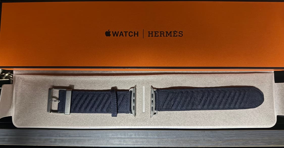 애플워치 에르메스 블루뉘 밴드. 상품이미지1