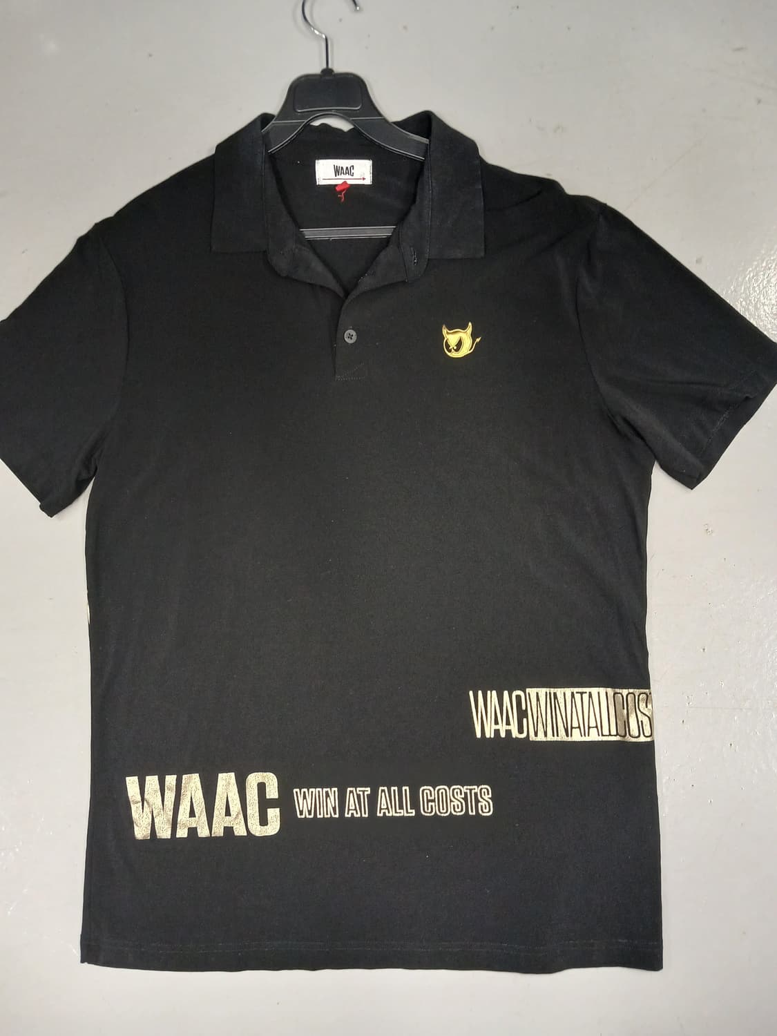 WAAC 폴로 티셔츠 블랙 2사이즈 상품이미지1