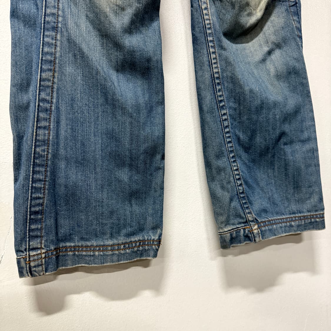 VTG 빈티지 빅사이즈 포켓 디테일 워싱 와이드 카고 데님 팬츠 상품이미지6