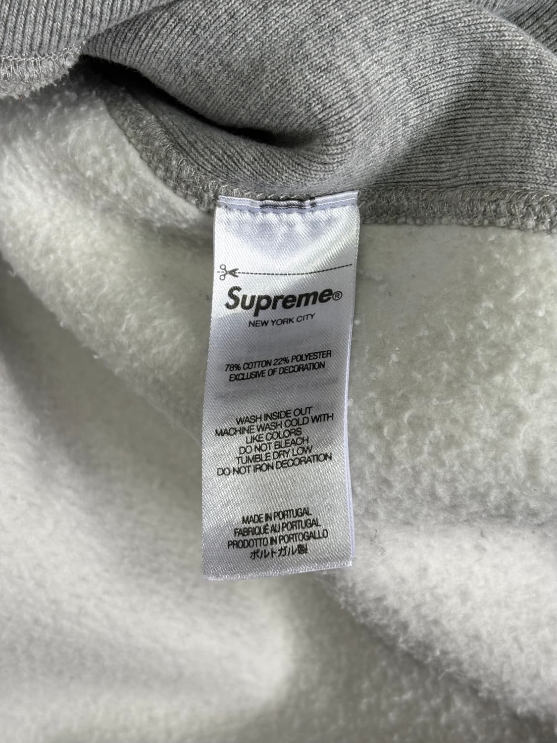 슈프림 바시티 후드 그레이 사이즈 M 팝니다 상품이미지5