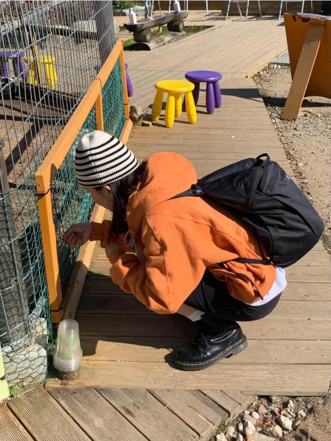 리넨느 weldon 2way hoodie zip-up orange 상품이미지4