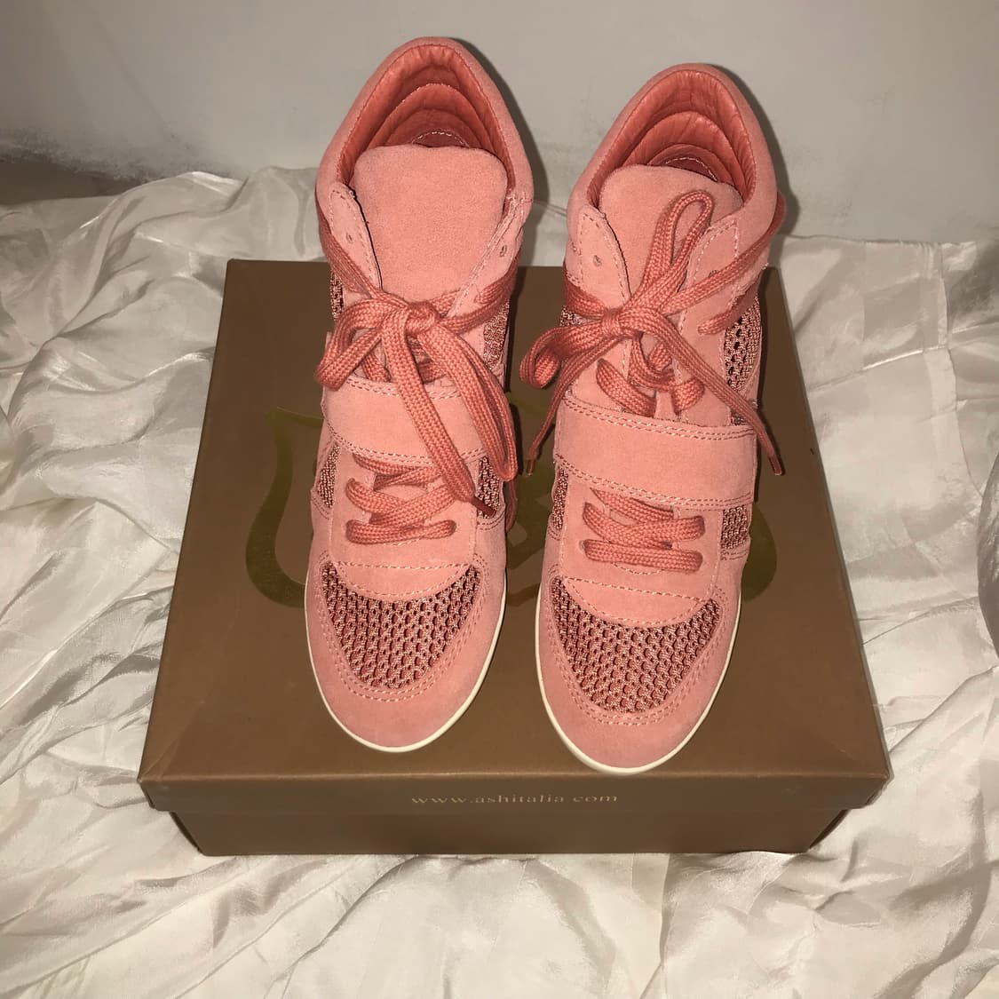 Ash 아쉬 로걀 딸기우유 하이탑 매쉬 웨지 스니커즈 상품이미지3