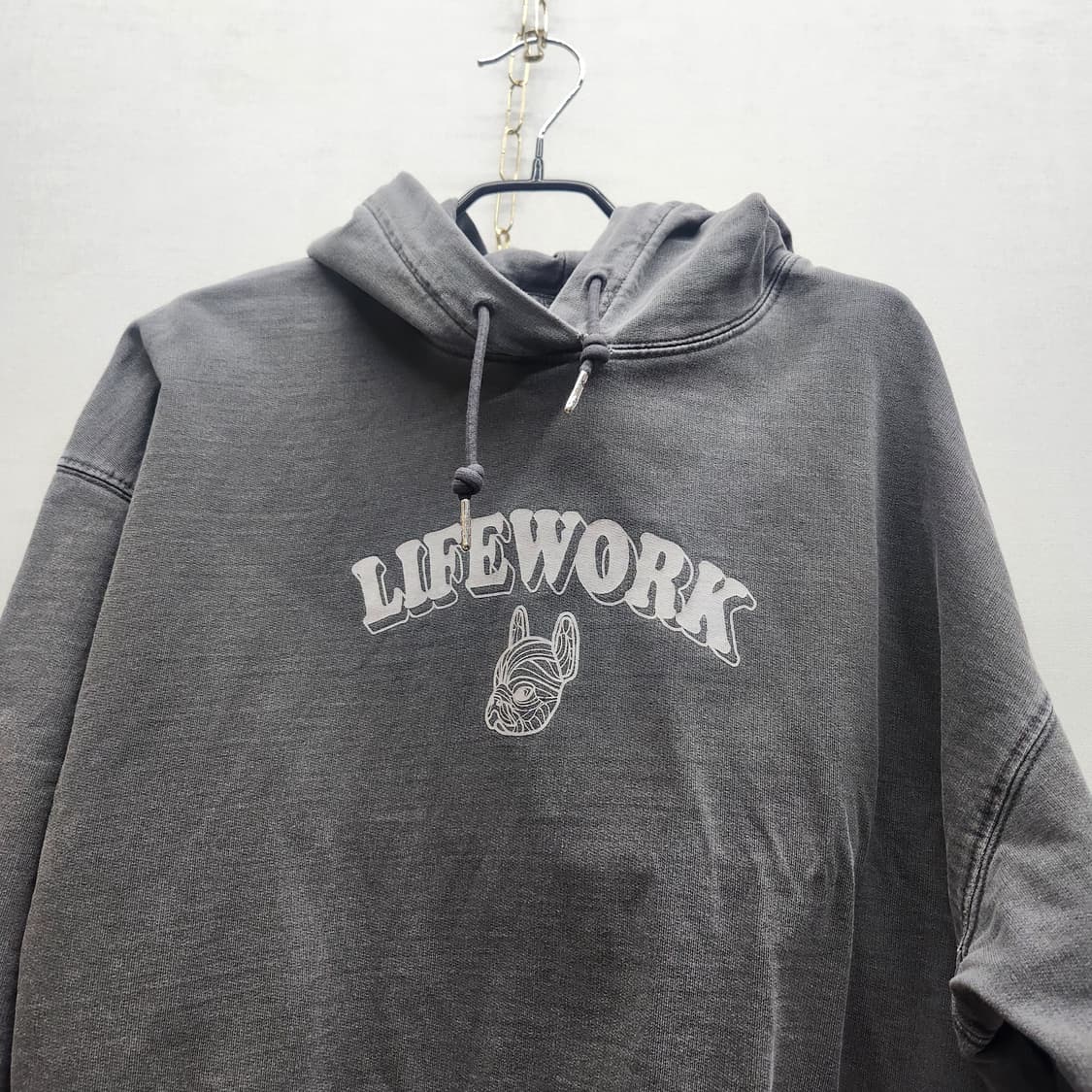 라이프워크 빅로고 프린팅 크롭 후드티 F(XL) 상품이미지2