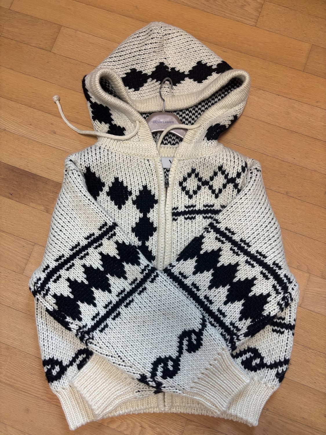 ROSE & DEER JACQUARD KNIT JACKET 상품이미지2