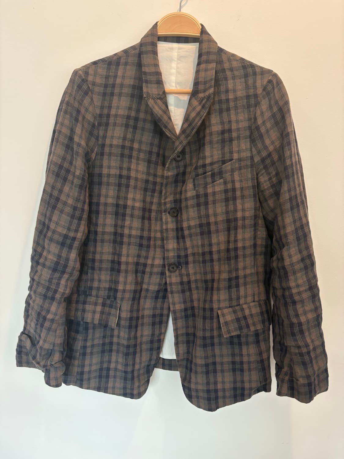 Bergfabel linen farmer check jacket 상품이미지1