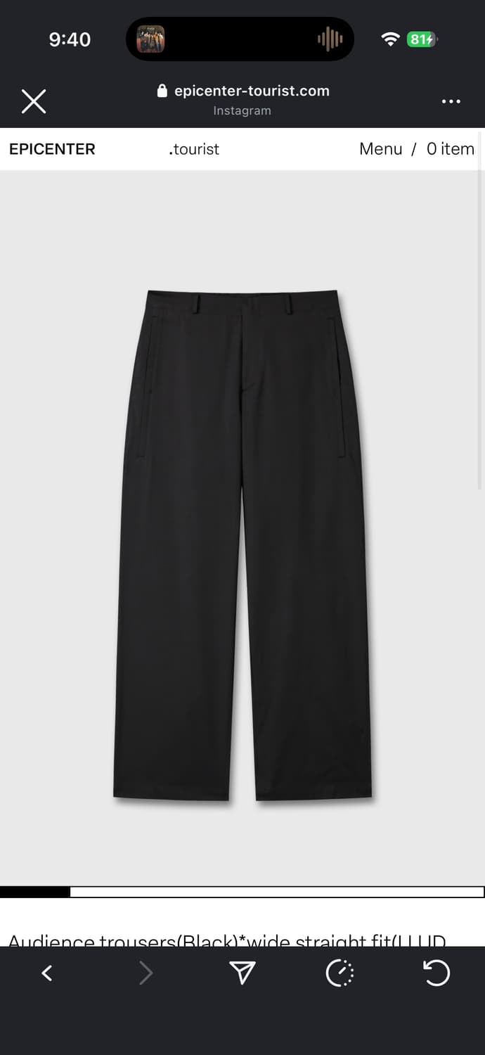 에피센터 투어리스트 Audience trousers(Black) 상품이미지1