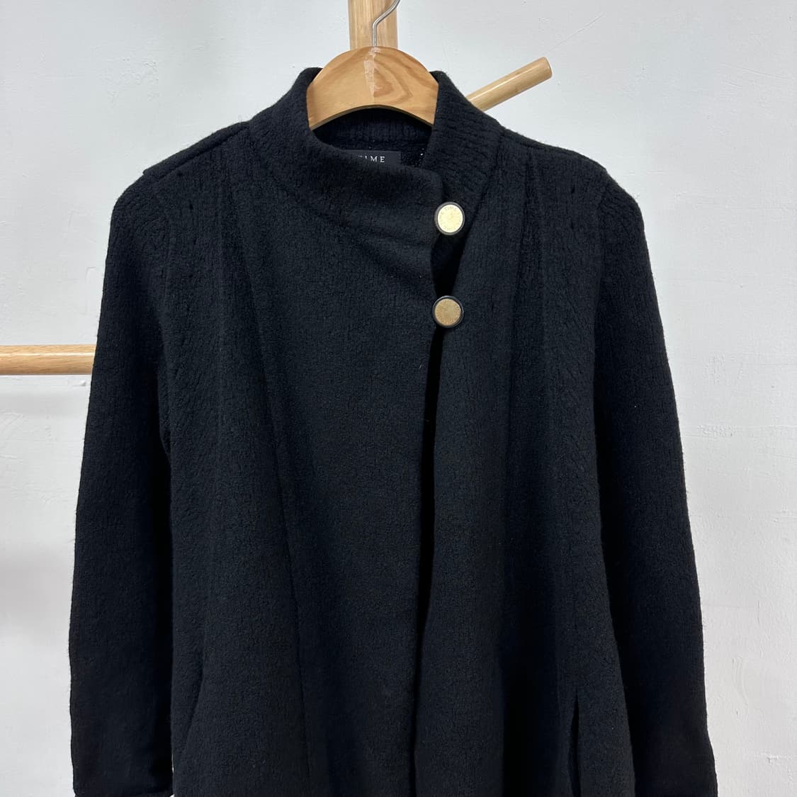 TIME 포스트모던 울 니트 하이넥 코트 FREE (90) J23 상품이미지2