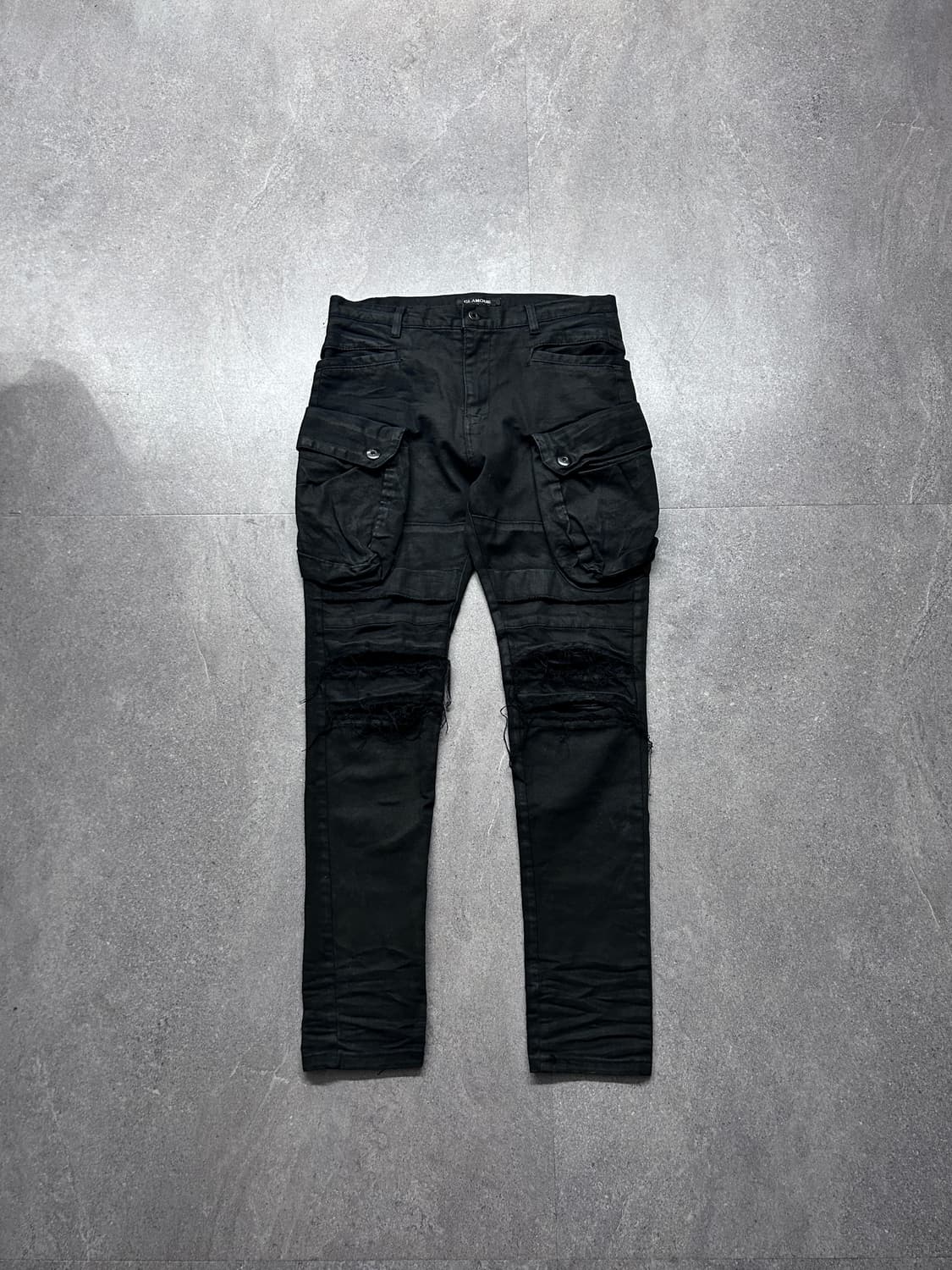 Glamour 왁스 코팅 디스트레스드 팬츠 상품이미지1