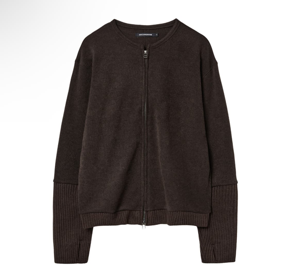 해칭룸 레이어 가디건 브라운 (4) 상품이미지1