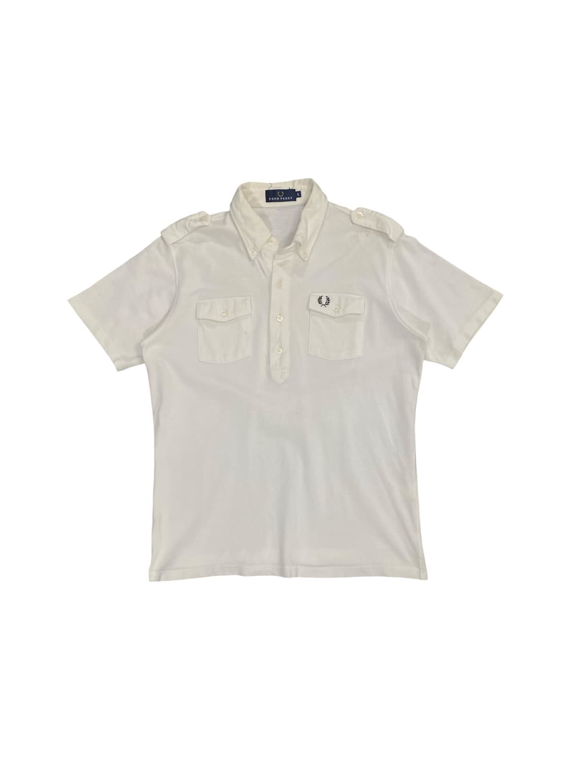 Fred Perry 견장 디테일 포켓 반팔 티셔츠 상품이미지1