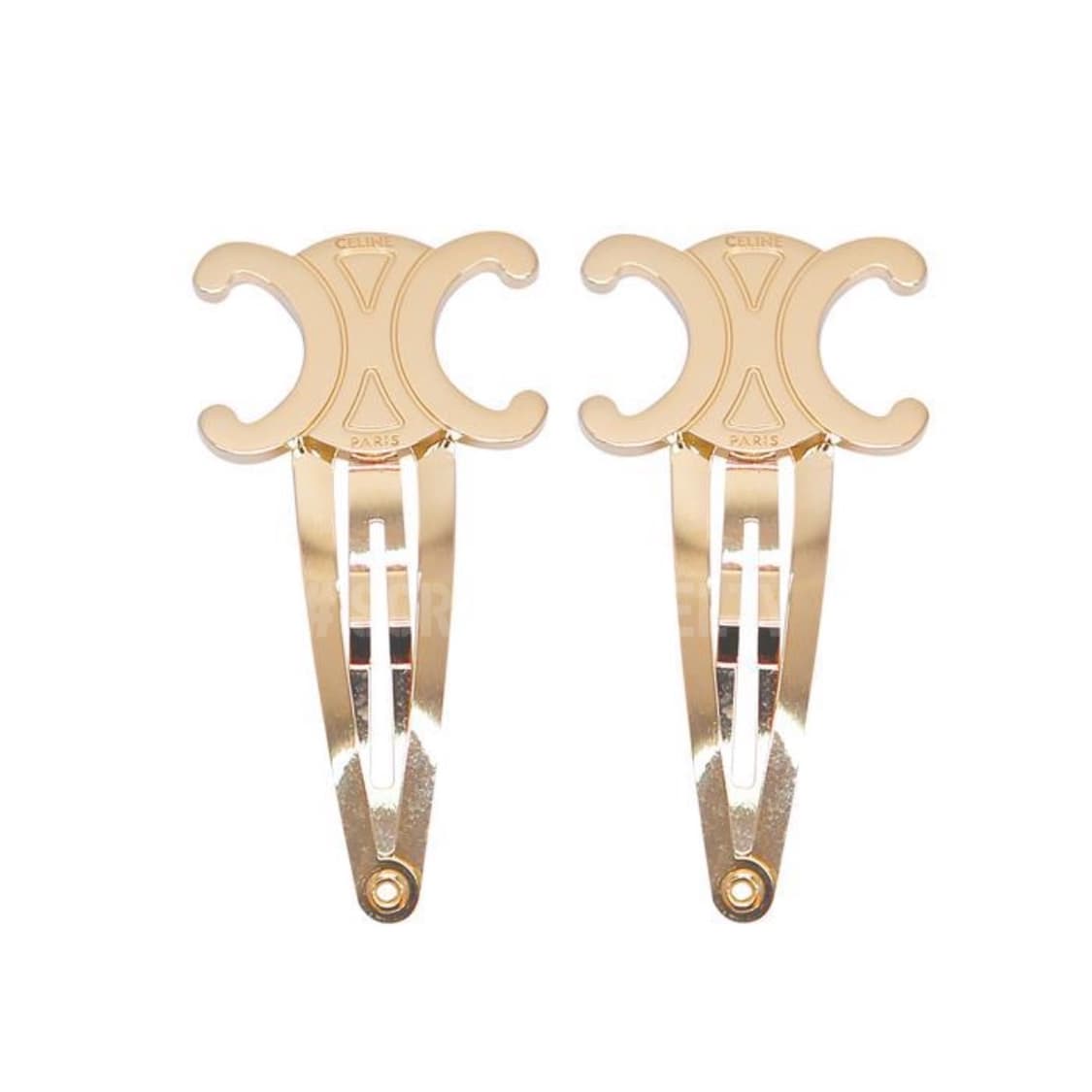 셀린느 트리옹페 헤어핀 1쌍 (2피스) 골드 상품이미지3