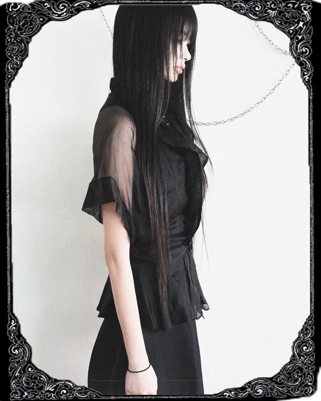 zac posen 2007 fall 고딕 레이스 블라우스 상품이미지3