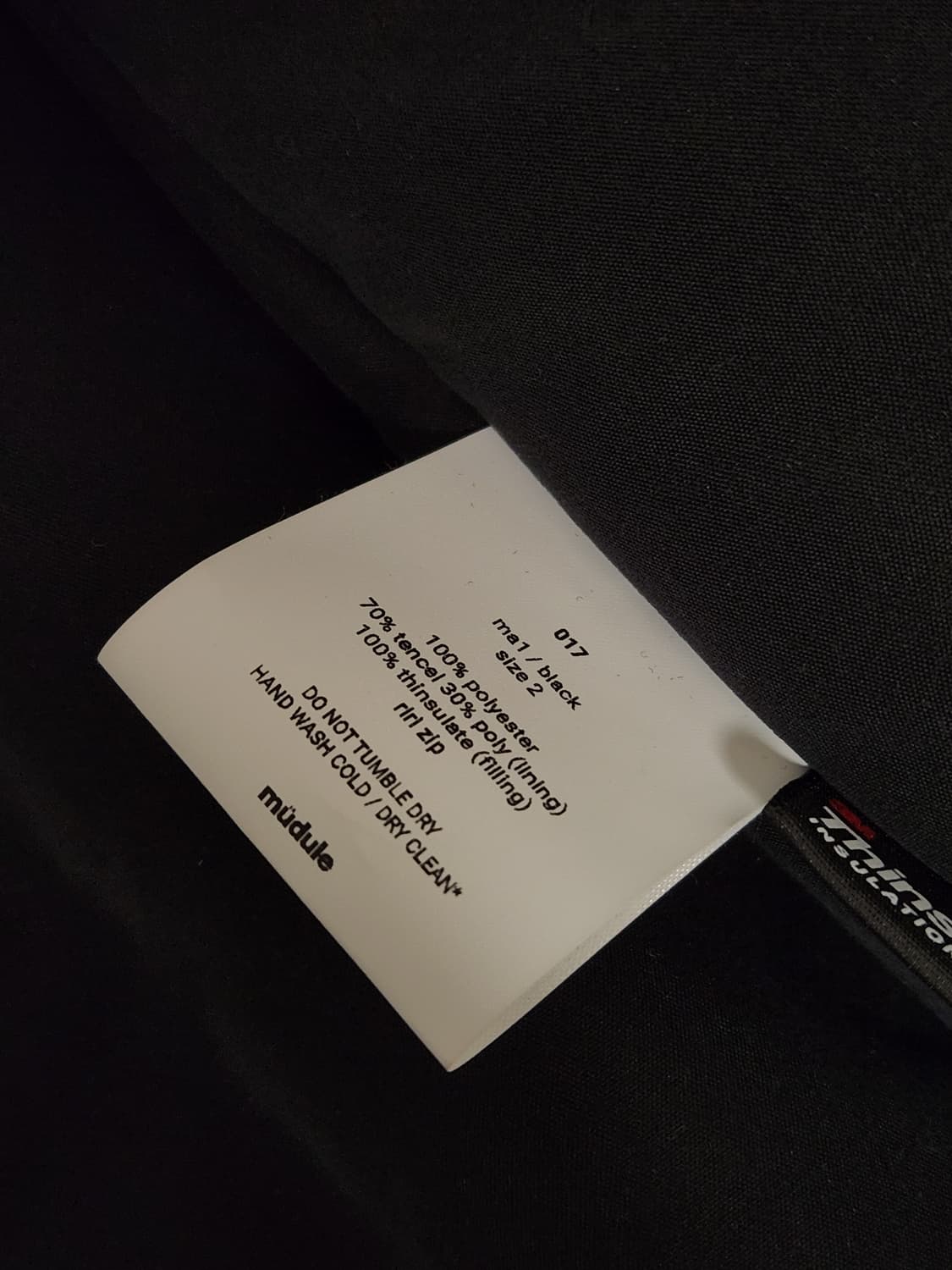 [2] mudule 머듈 ma-1 Black 상품이미지4