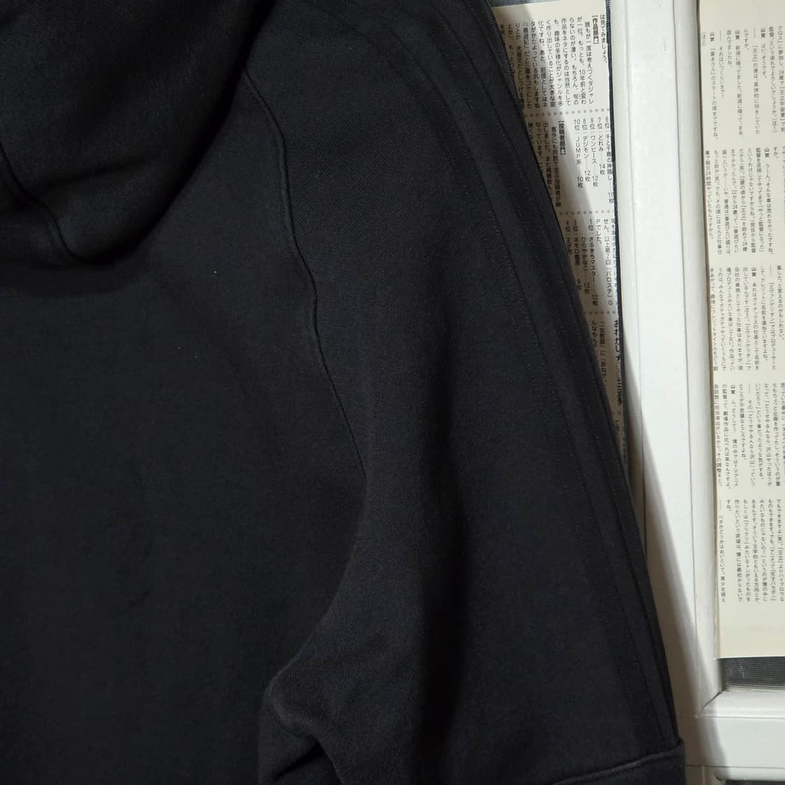 아디다스 올블랙 파이어버드 자수 로고 후드티 상품이미지8