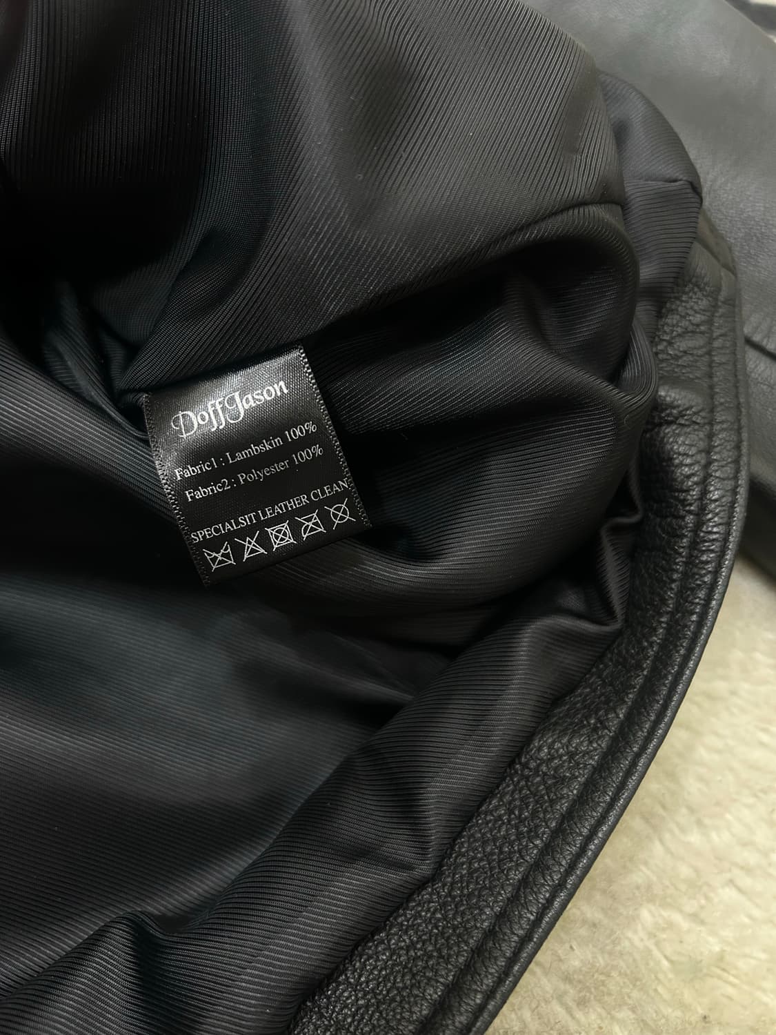 [XL]도프제이슨 램스킨 양가죽 라이더 자켓/블랙 상품이미지7