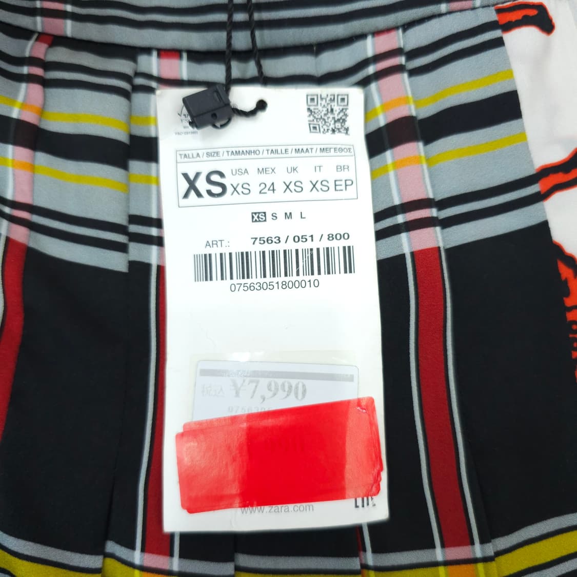 ZARA WOMAN 유니크 패턴 믹스 플리츠 스커트 상품이미지9