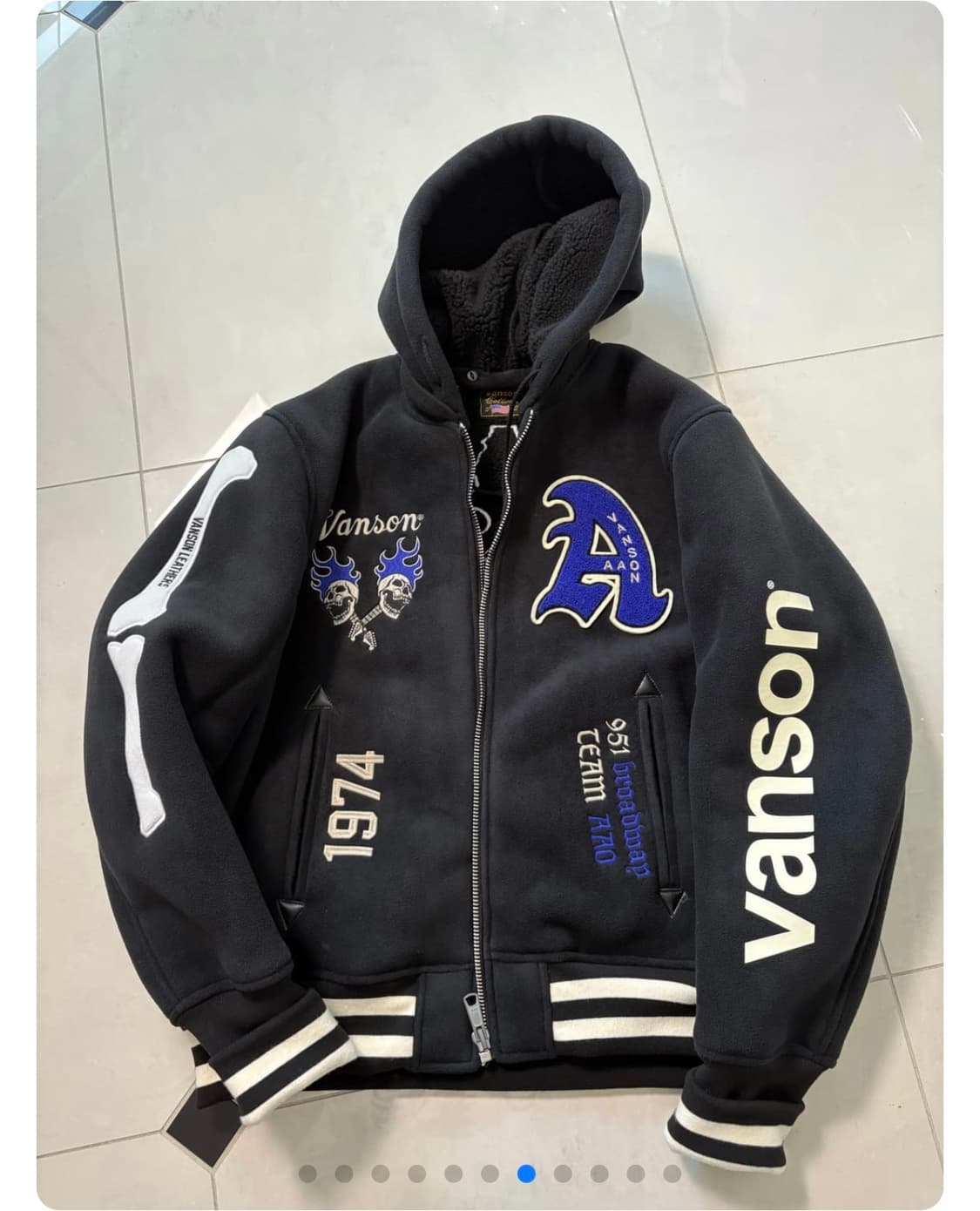 AAO X VANSON 크롭 바시티 자켓 XL 새상품 상품이미지2