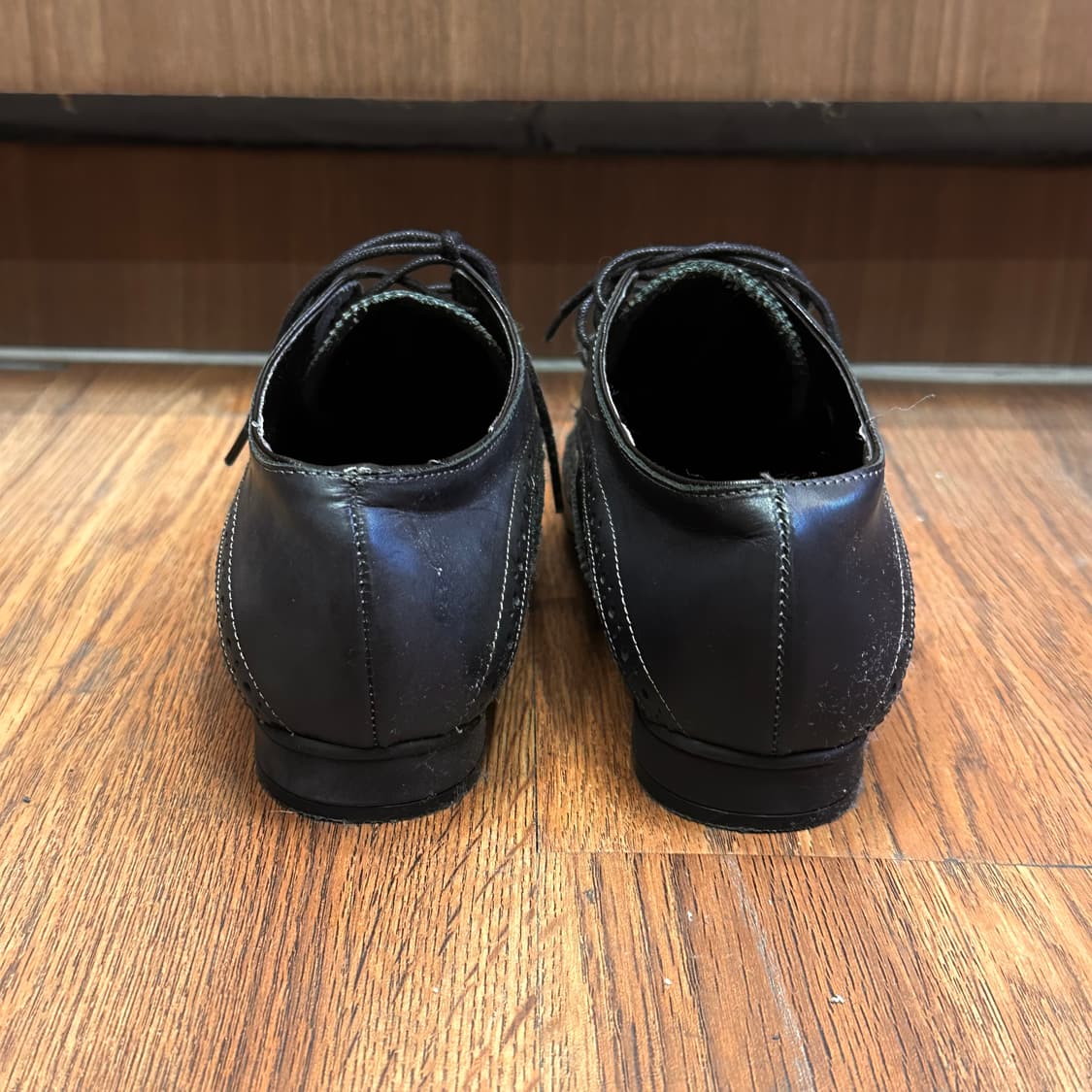 Black Wingtip Brogue Lace up Shoes 상품이미지5