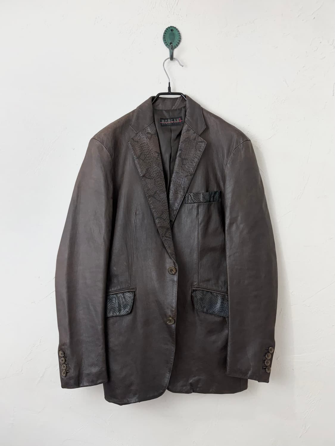 모르간 옴므 고트 레더 블레이져 상품이미지1