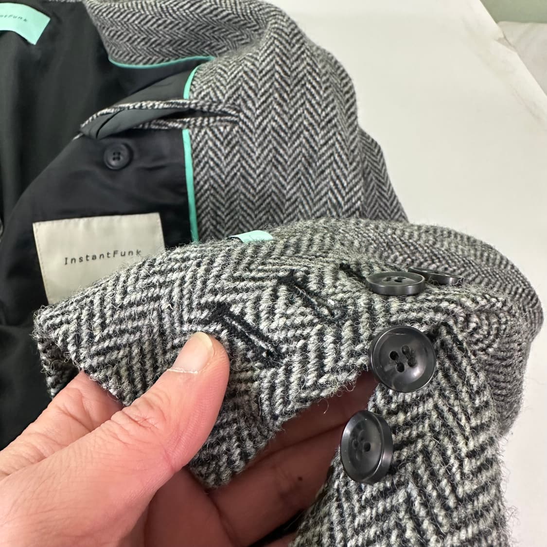 95-100 인스턴트펑크 헤링본 블레이저 상품이미지4