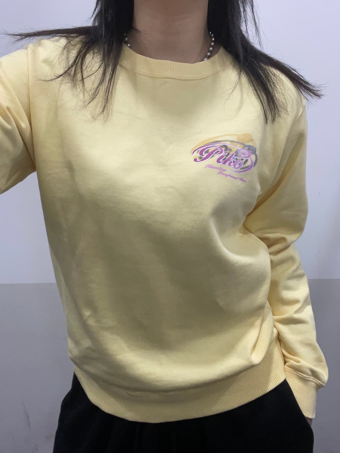 Piko 피코 글리터 히비스커스 빅 프린팅 스웻셔츠 상품이미지2