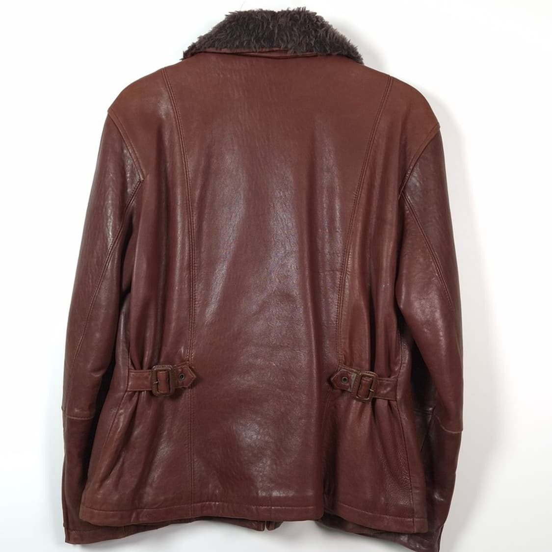 monticole 빈티지 브라운 양가죽 퍼 칼라 무스탕 자켓 53 상품이미지4