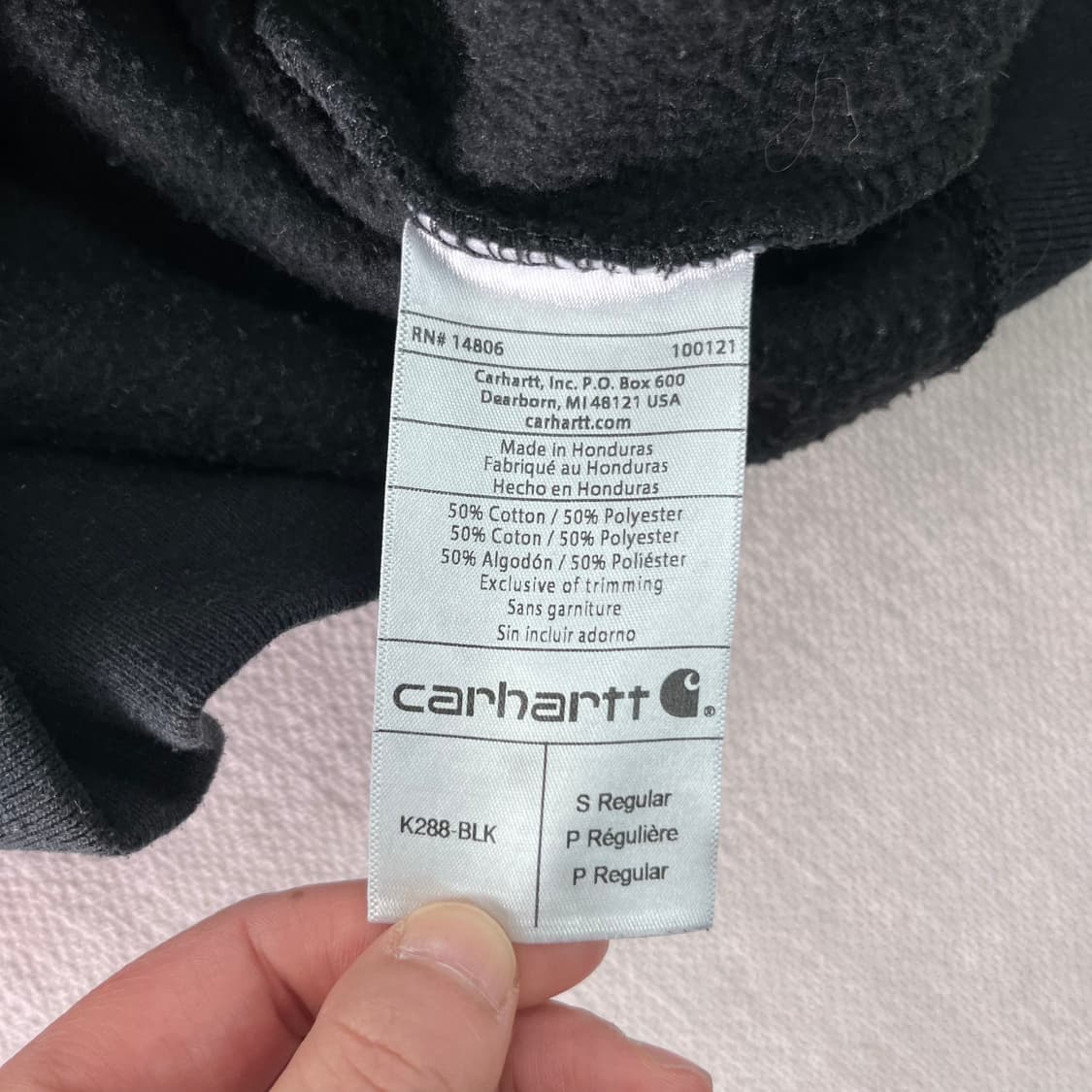 100 칼하트 사이드라인 블랙 후드티 상품이미지5