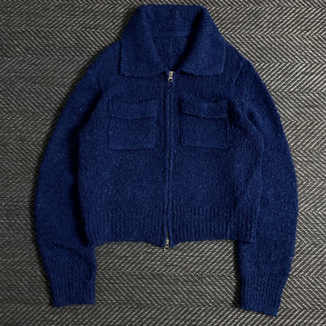 빈티지 부클 니트 가디건 집업y 3667 상품이미지2