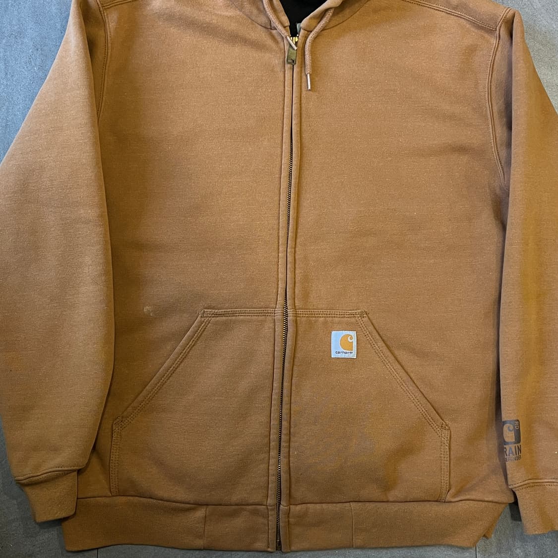칼하트 정품 써멀 된장색 후드 집업 자켓 상품이미지8