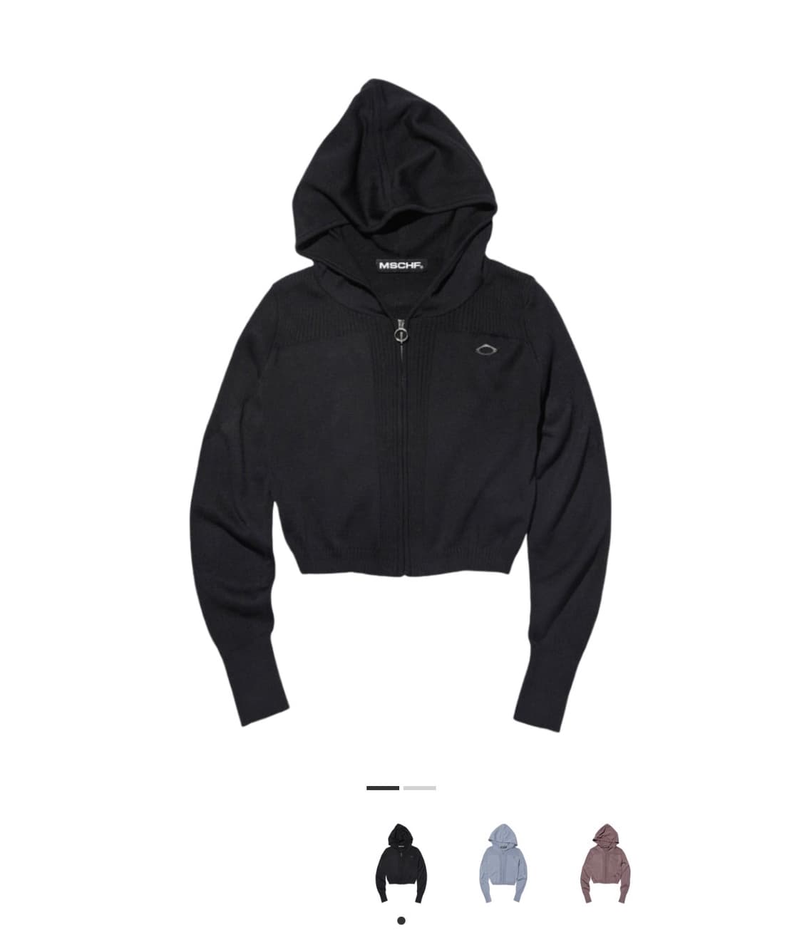 미스치프 롬버스 니티드 후드 블랙 S 상품이미지1