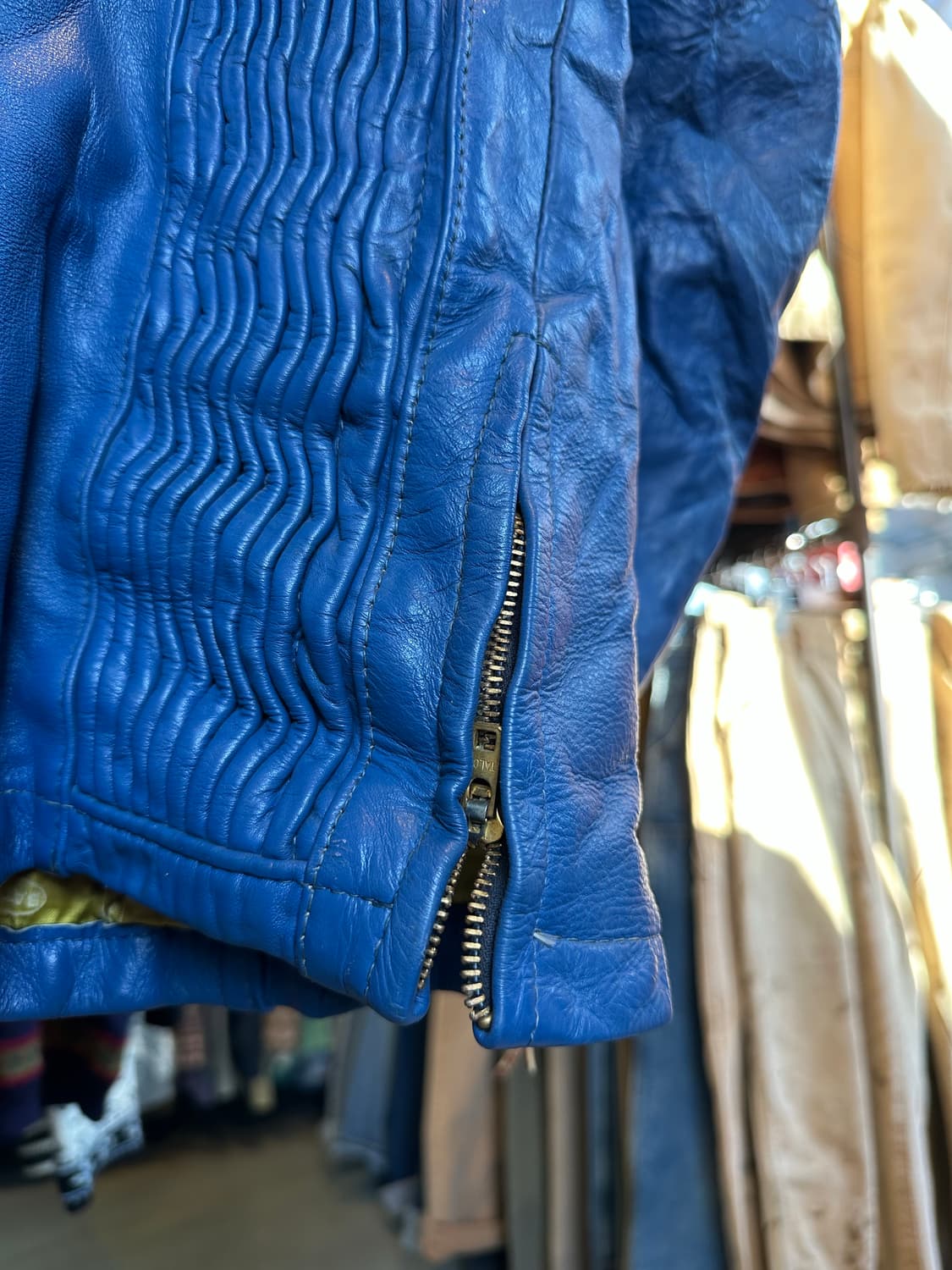 80s Bates 헤비 리얼 레더 모터사이클 레이싱 자켓 상품이미지8