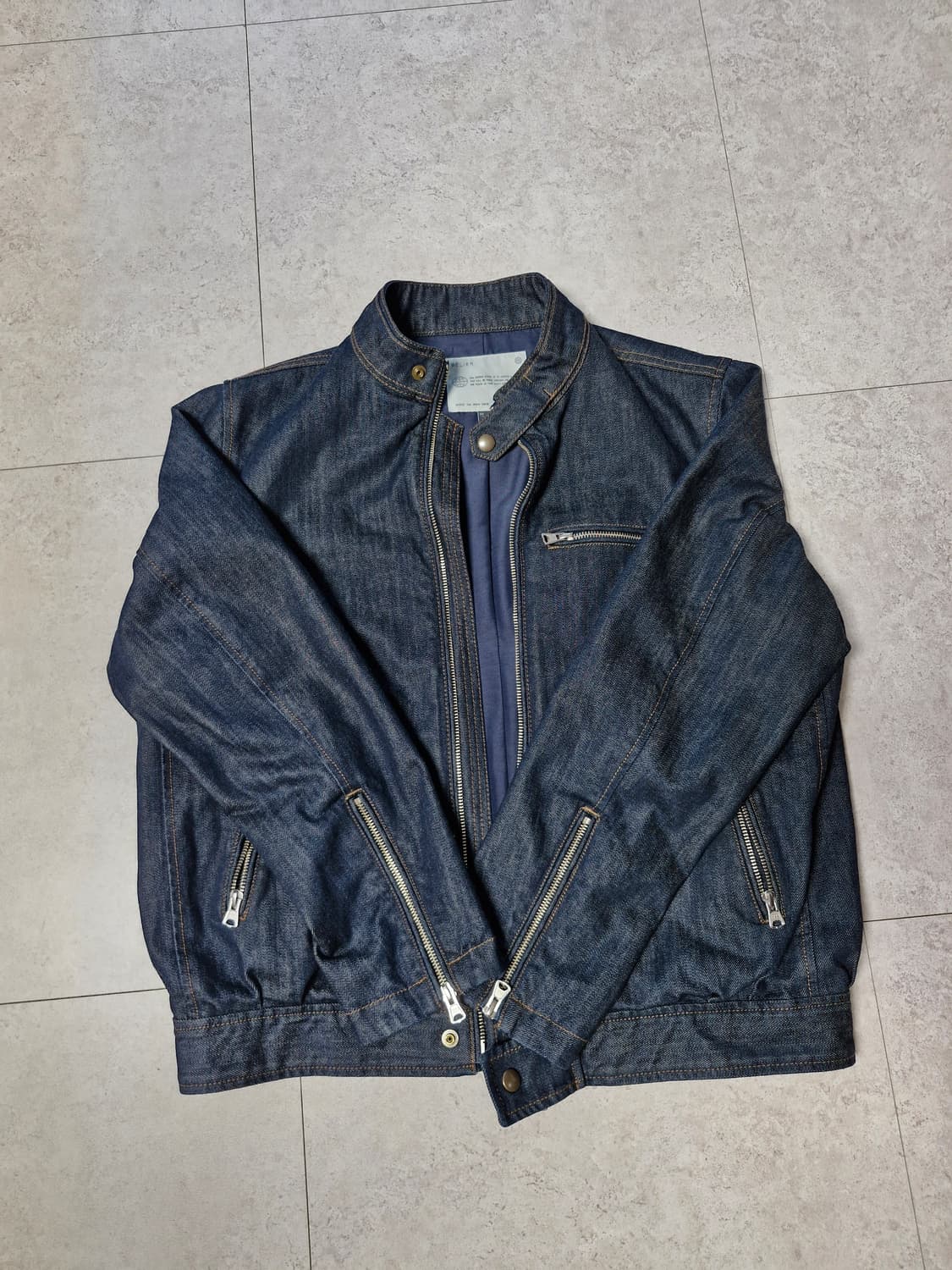 벨리에 로드 바이커 자켓 인디고 95사이즈 상품이미지1