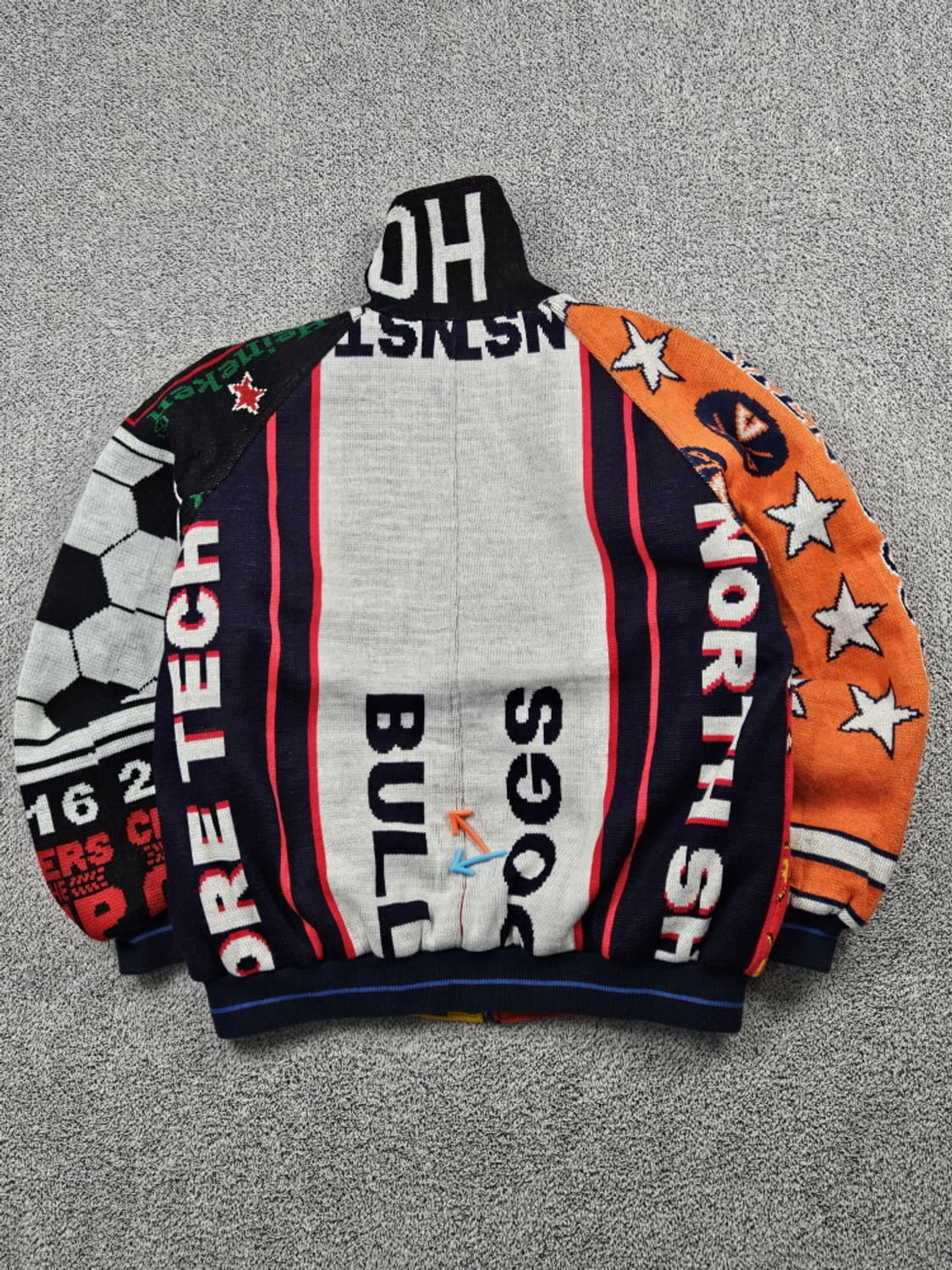 리메이크 풋볼 머플러 니트집업 자켓 ( XL ) / 9969 상품이미지5