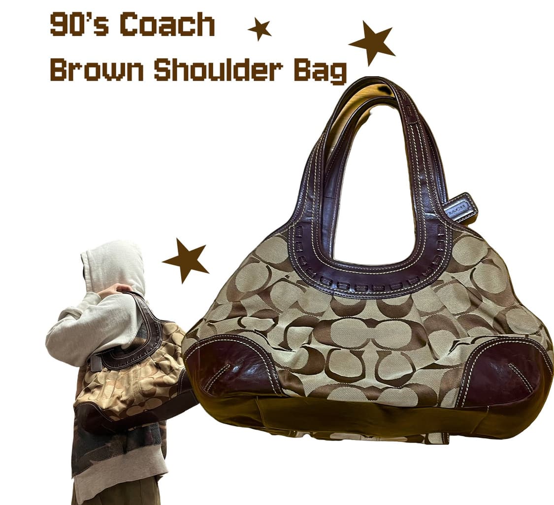 90‘s Coach Brown Shoulder Bag 상품이미지1