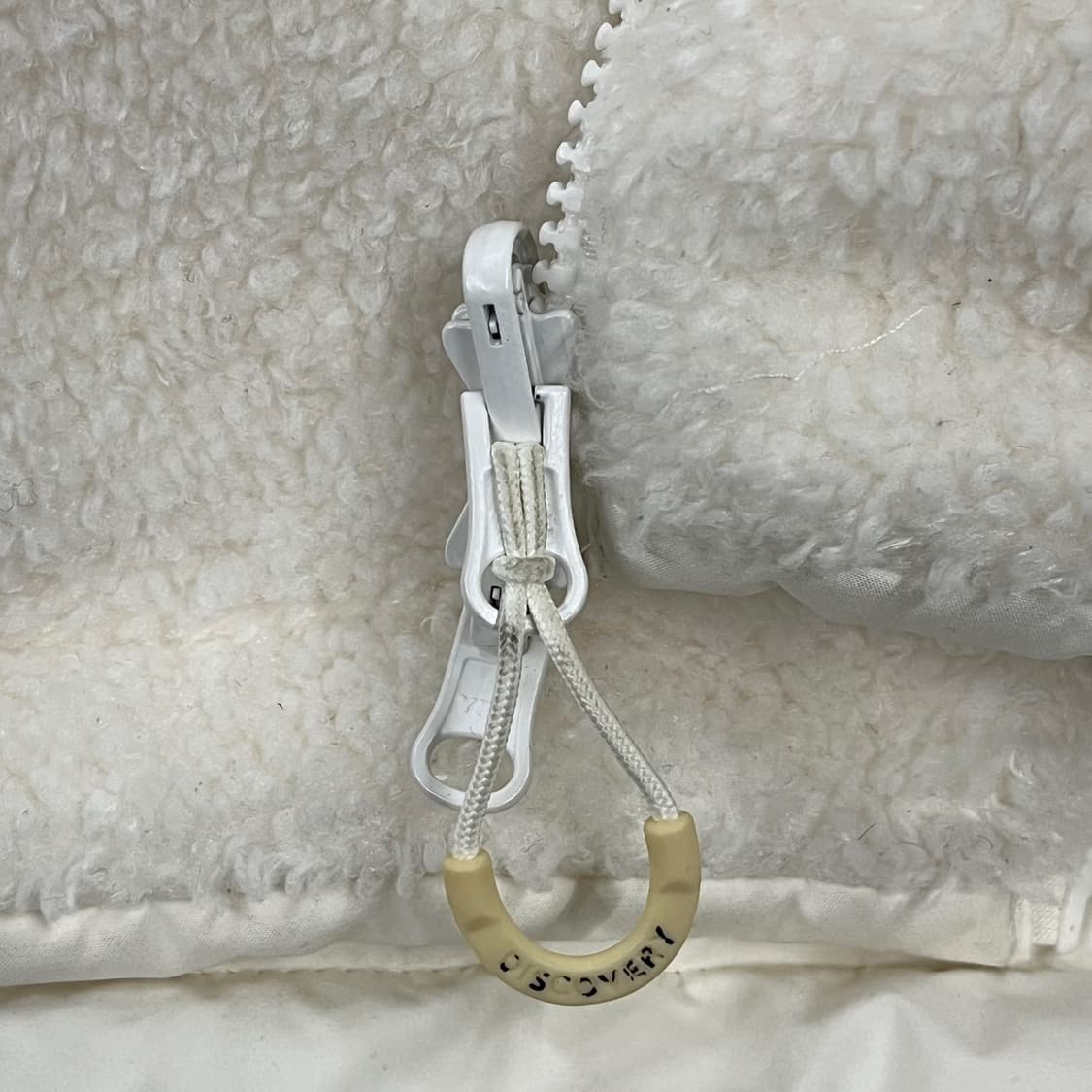 [정품] 디스커버리 흰색 패딩 후리스 양면 점퍼 b18 상품이미지6