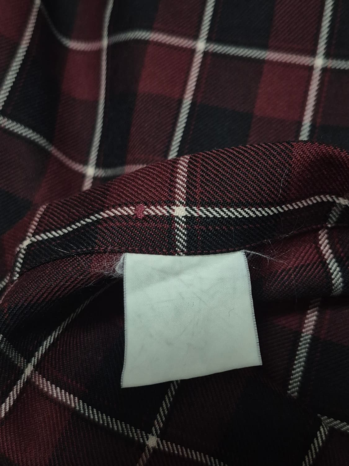 YSL 입생로랑 버건디 체크셔츠남성 100사이즈 상품이미지5