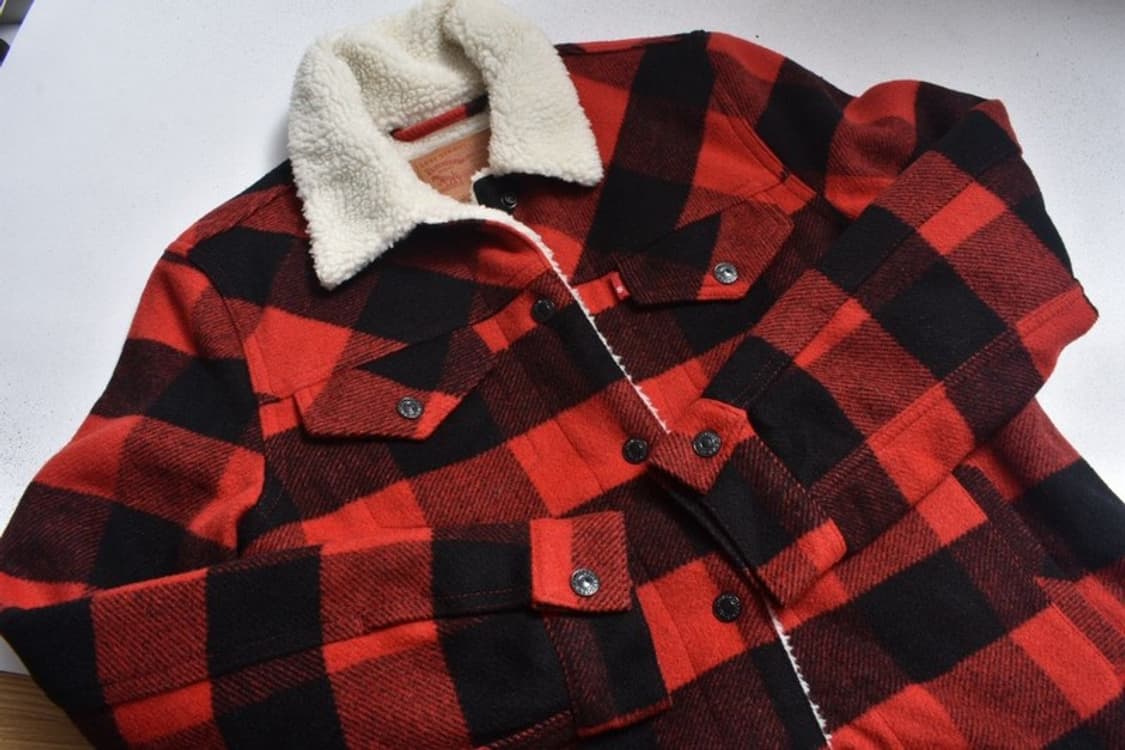 리바이스 버팔로 체크 양털 트러커 자켓 M N0993 상품이미지3