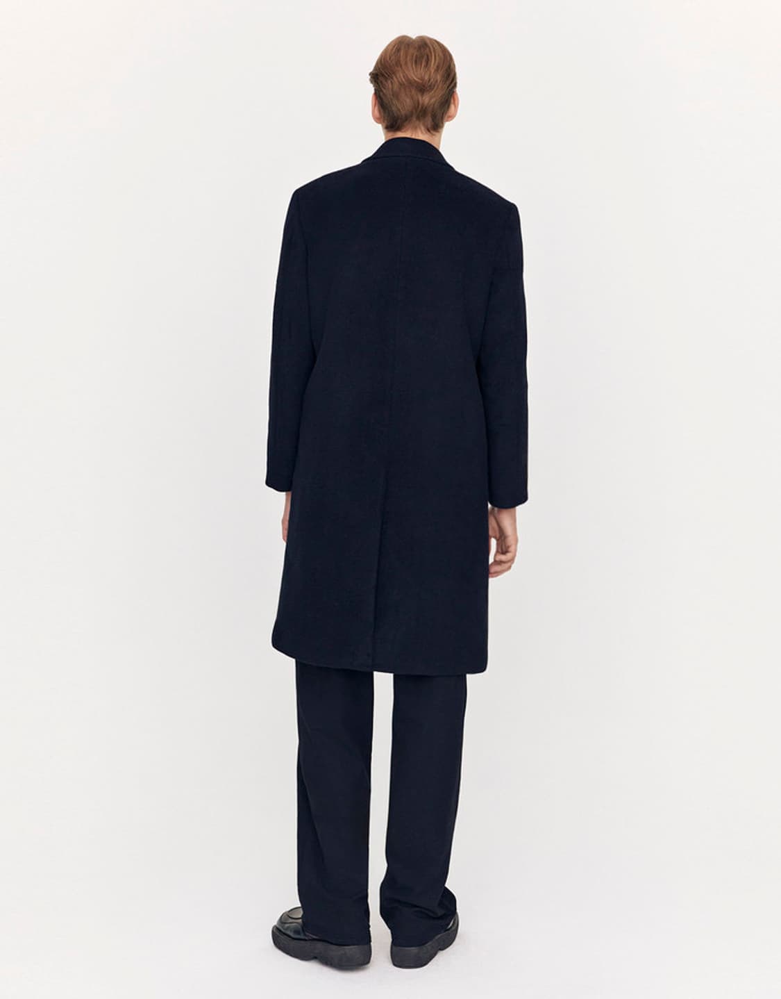 지오다노 울캐시 싱글 코트 블랙 XL (새상품) 상품이미지5