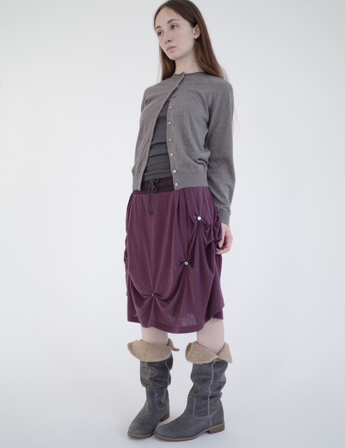 Drape wool skirt 상품이미지1